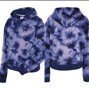 Champion French Terry Campus Tie Dye Hoodie - cloudburst NWT
